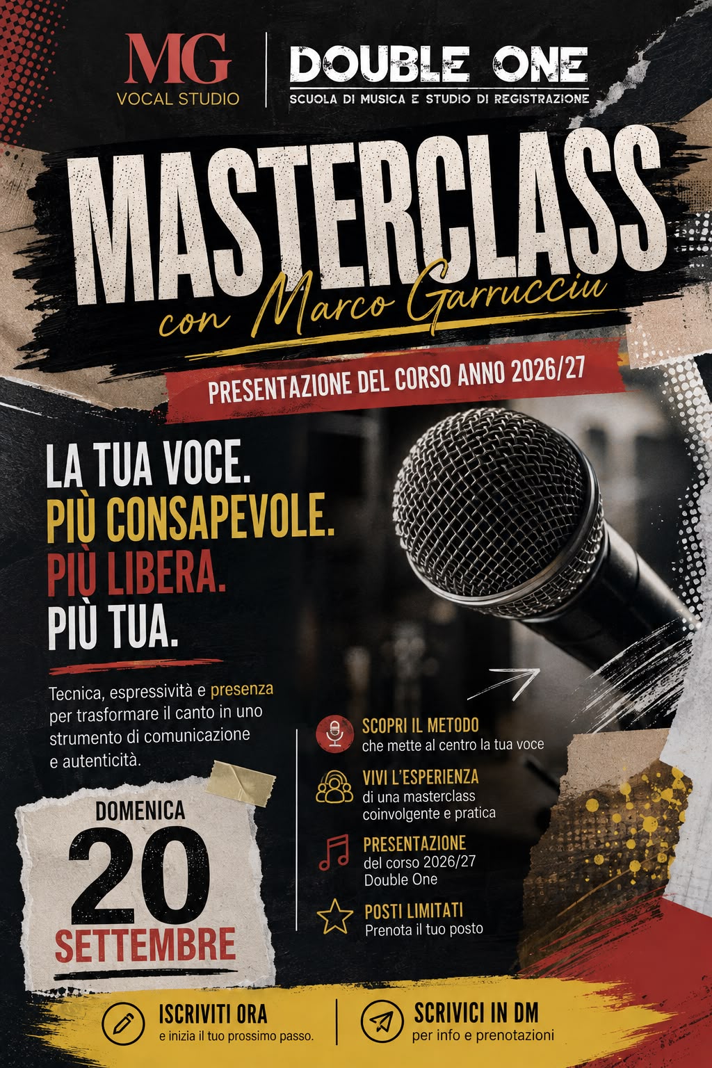Locandina della Masterclass con Marco Garrucciu del 20 settembre